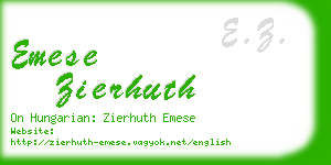 emese zierhuth business card